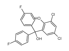 2,4-dichloro-6-[bis(4-fluorophenyl)hydroxymethyl]phenol结构式