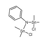 bis(chlorodimethylstannyl)phenylamine Structure