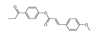(E)-3-(4-Methoxy-phenyl)-acrylic acid 4-propionyl-phenyl ester结构式