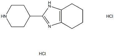 4,5,6,7-四氢-2-(4-哌啶基)-1H-苯并咪唑二盐酸盐结构式