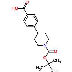 1-Boc-4-(4'-羧基苯基)哌啶结构式