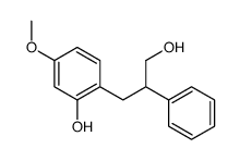 2-(3-hydroxy-2-phenylpropyl)-5-methoxyphenol Structure