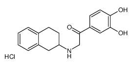 [2-(3,4-dihydroxyphenyl)-2-oxoethyl]-(1,2,3,4-tetrahydronaphthalen-2-yl)azanium,chloride Structure