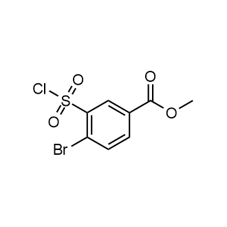 4-溴-3-(氯磺酰基)苯甲酸甲酯结构式