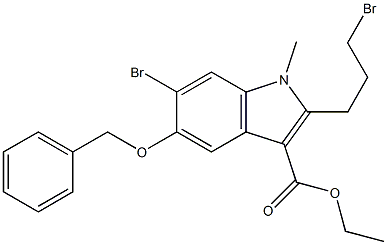 ethyl 5-(benzyloxy)-6-broMo-2-(3-broMopropyl)-1-Methyl-1H-indole-3-carboxylate Structure
