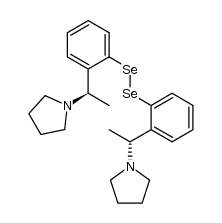 (R,R)-bis[2-[1-(pyrrolidin-1-yl)ethyl]phenyl] diselenide结构式