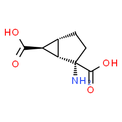 Bicyclo[3.1.0]hexane-2,6-dicarboxylic acid, 2-amino-, (1R,2R,5S,6R)-rel- (9CI) Structure