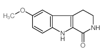6-甲氧基-2,3,4,9-四氢-1H-beta-咔啉-1-酮结构式