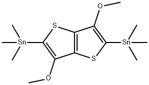 (3,6-dimethoxythieno[3,2-b]thiophene-2,5-diyl)bis(trimethylstannane) Structure