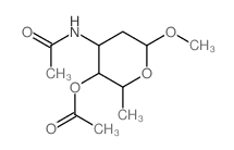 .alpha.-L-lyxo-Hexopyranoside, methyl 3- (acetylamino)-2,3, 6-trideoxy-, 4-acetate结构式