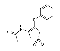 N-(1,1-dioxido-4-(phenylthio)-2,5-dihydrothiophen-3-yl)acetamide结构式
