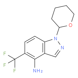 1-(四氢-2H-吡喃-2-基)-5-(三氟甲基)-1H-吲唑-4-胺结构式