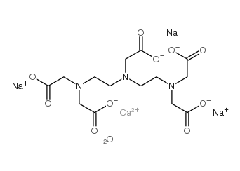 二乙三胺五乙酸钙三钠盐 水合物结构式