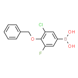 4-Benzyloxy-3-chloro-5-fluorobenzeneboronic acid Structure