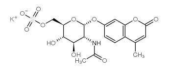 4-甲基伞形酮基6-磺基-2-乙酰氨基-2-脱氧-α-D-吡喃葡萄糖苷钾盐图片