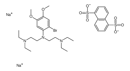 disodium,N'-(2-bromo-4,5-dimethoxyphenyl)-N'-[2-(diethylamino)ethyl]-N,N-diethylethane-1,2-diamine,naphthalene-1,5-disulfonate结构式