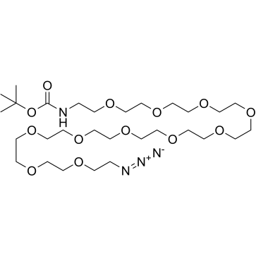 Boc-NH-PEG11-CH2CH2N3结构式