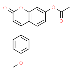 [4-(4-methoxyphenyl)-2-oxochromen-7-yl] acetate Structure