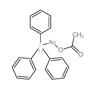 Gold,(acetato-kO)(triphenylphosphine)- Structure