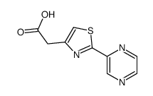 2-(2-吡嗪-2-基-1,3-噻唑-4-基)乙酸结构式