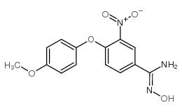 n'-hydroxy-4-(4-methoxyphenoxy)-3-nitrobenzenecarboximidamide structure