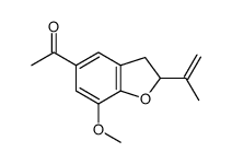 5-Acetyl-2,3-dihydro-2-isopropenyl-7-methoxybenzofuran Structure