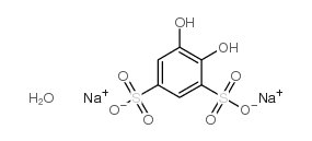 1,2-Dihydroxybenzene-3,5-disulfonic acid disodium salt monohydrate Structure