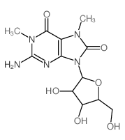 Guanosine,7,8-dihydro-1,7-dimethyl-8-oxo- (9CI)结构式