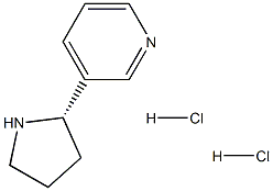 (S)-3-(吡咯烷-2-基)吡啶二盐酸盐结构式