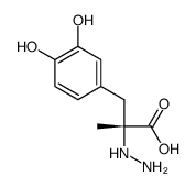 (2R)-3-(3,4-dihydroxyphenyl)-2-hydrazinyl-2-methylpropanoic acid Structure