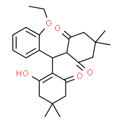 2-[(2-ethoxyphenyl)(2-hydroxy-4,4-dimethyl-6-oxocyclohex-1-en-1-yl)methyl]-5,5-dimethylcyclohexane-1,3-dione结构式