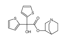 2-Thiopheneacetic acid, α-hydroxy-α-2-thienyl-, (3R)-1-azabicyclo[2.2.2]oct-3-yl ester Structure