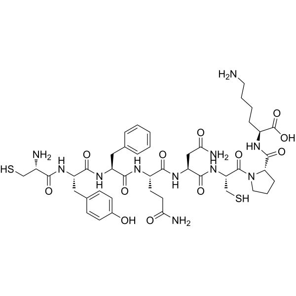 [Lys8] Vasopressin Desglycinamide Structure