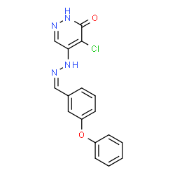 3-phenoxybenzaldehyde (5-chloro-6-oxo-1,6-dihydro-4-pyridazinyl)hydrazone structure