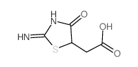2-(2-氨基-4-氧代-1,3-噻唑-5-基)乙酸结构式