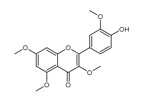 4'-hydroxy-3,5,7,3'-tetramethoxyflavone Structure