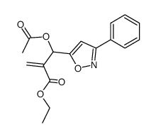 2-[Acetoxy-(3-phenyl-isoxazol-5-yl)-methyl]-acrylic acid ethyl ester Structure