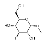 methyl 3-deoxy-3-fluoro-β-D-glucopyranoside结构式