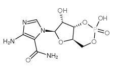 1H-Imidazole-4-carboxamide,5-amino-1-(3,5-O-phosphinico-b-D-ribofuranosyl)- (9CI) structure
