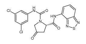 (2S)-N2-(2,1,3-benzothiadiazol-4-yl)-N1-(3,5-dichlorophenyl)-4-oxo-1,2-pyrrolidinedicarboxamide结构式