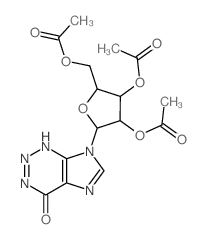 4H-Imidazo[4,5-d]-1,2,3-triazin-4-one,1,7-dihydro-7-(2,3,5-tri-O-acetyl-b-D-ribofuranosyl)- (9CI) structure