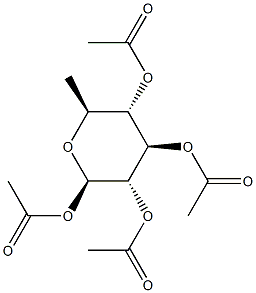 6-Deoxy-β-L-glucopyranose tetraacetate Structure