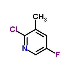 2-氯-3-甲基-5-氟吡啶结构式