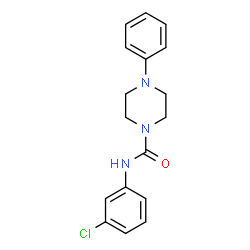 N-(3-chlorophenyl)-4-phenyl-1-piperazinecarboxamide结构式