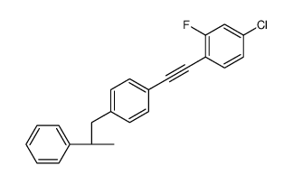 4-chloro-2-fluoro-1-[2-[4-[(2R)-2-phenylpropyl]phenyl]ethynyl]benzene Structure