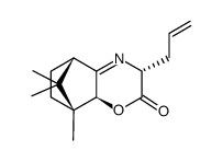 (1R,2S,5R,8S)-5-allyl-1,11,11-trimethyl-3-oxa-6-azatricyclo[6.2.1.02,7]undec-6-en-4-one结构式