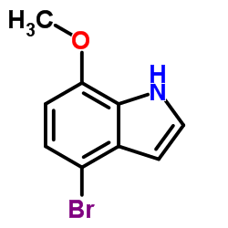 4-溴-7-甲氧基吲哚结构式