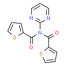 N-(嘧啶-2-基)-N-(噻吩-2-羰基)噻吩-2-甲酰胺结构式