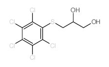 3-(2,3,4,5,6-pentachlorophenyl)sulfanylpropane-1,2-diol结构式