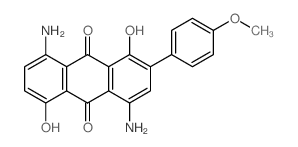 1,5-Diamino-4,8-dihydroxy-3-(p-methoxy-phenyl)anthraquinone结构式